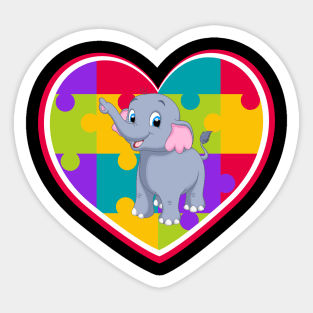 autism day Elephant Sticker